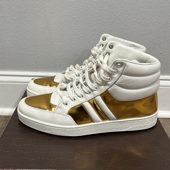 Gucci Men Sneakers (368494A3820) White/Gold - Picture 5 of 12